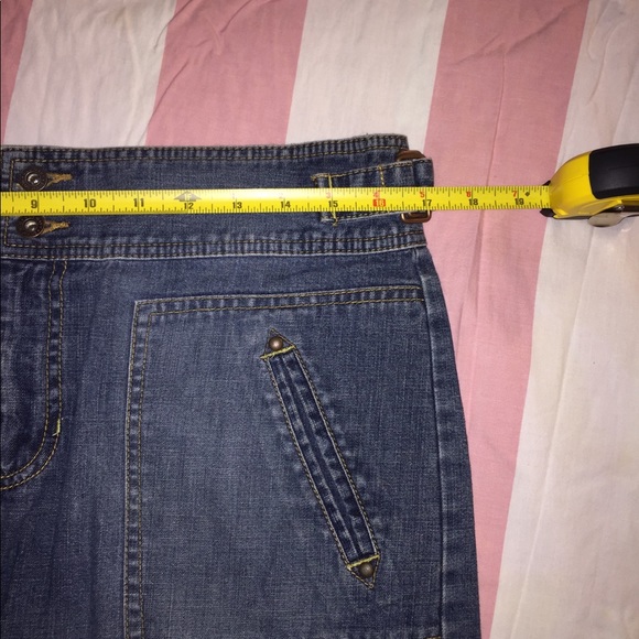 Denim mini skirt with pockets - Picture 4 of 8